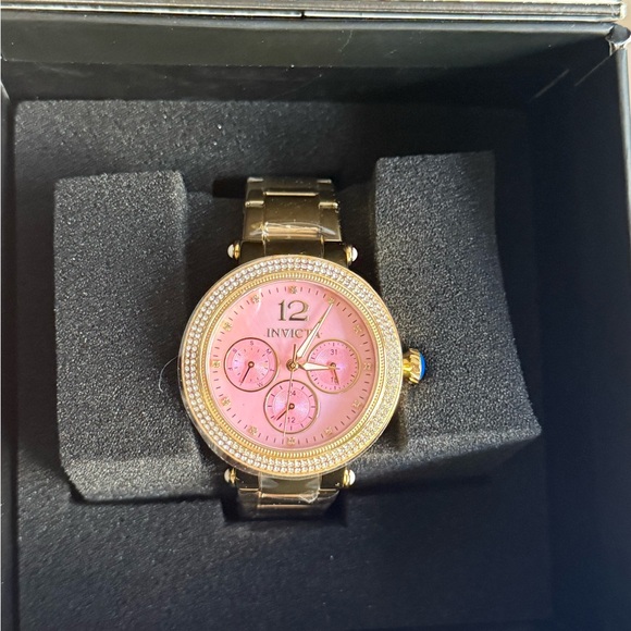 New in box authentic Invicta bolt Women's Gold and Pink mother of pearl watch - Picture 2 of 5